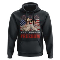 Biscuits Whores And Freedom Funny Western Cowboy 4th of July Hoodie