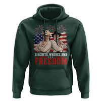 Biscuits Whores And Freedom Funny Western Cowboy 4th of July Hoodie