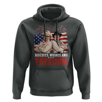 Biscuits Whores And Freedom Funny Western Cowboy 4th of July Hoodie