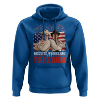 Biscuits Whores And Freedom Funny Western Cowboy 4th of July Hoodie