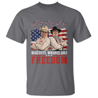 Biscuits Whores And Freedom Funny Western Cowboy 4th of July T Shirt