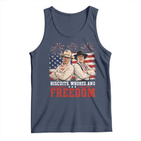 Biscuits Whores And Freedom Funny Western Cowboy 4th of July Tank Top
