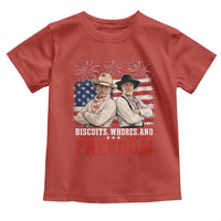 Biscuits Whores And Freedom Funny Western Cowboy 4th of July Toddler T Shirt