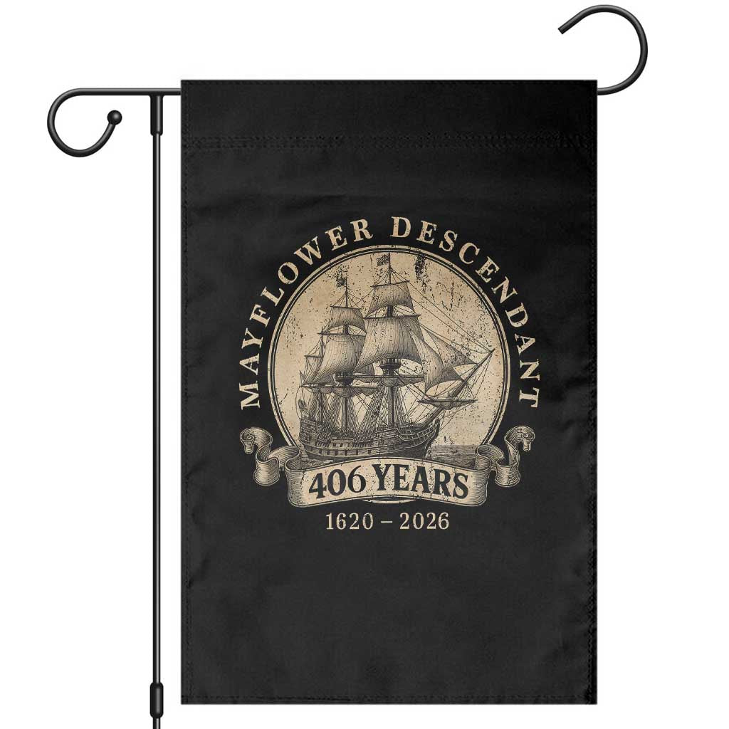 Mayflower Descendant Garden Flag 406 Years Pilgrim Fathers Thanksgiving History