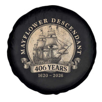 Mayflower Descendant Spare Tire Cover 406 Years Pilgrim Fathers Thanksgiving History