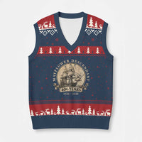 Mayflower Descendant V-Neck Knit Sweater Vest 406 Years Pilgrim Fathers Thanksgiving History