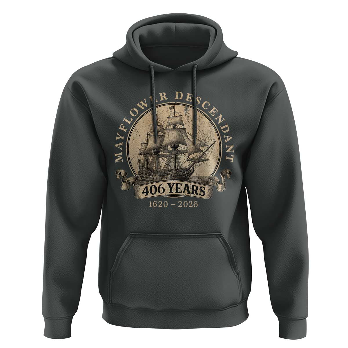 Mayflower Descendant Hoodie 406 Years Pilgrim Fathers Thanksgiving History