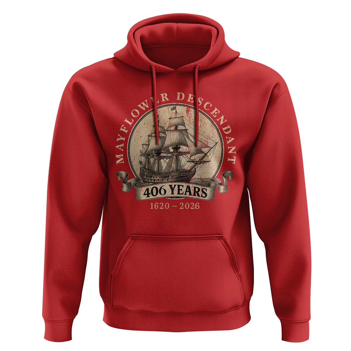 Mayflower Descendant Hoodie 406 Years Pilgrim Fathers Thanksgiving History