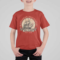 Mayflower Descendant T Shirt For Kid 406 Years Pilgrim Fathers Thanksgiving History