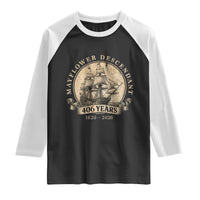 Mayflower Descendant Raglan Shirt 406 Years Pilgrim Fathers Thanksgiving History