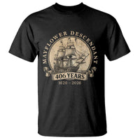 Mayflower Descendant T Shirt 406 Years Pilgrim Fathers Thanksgiving History