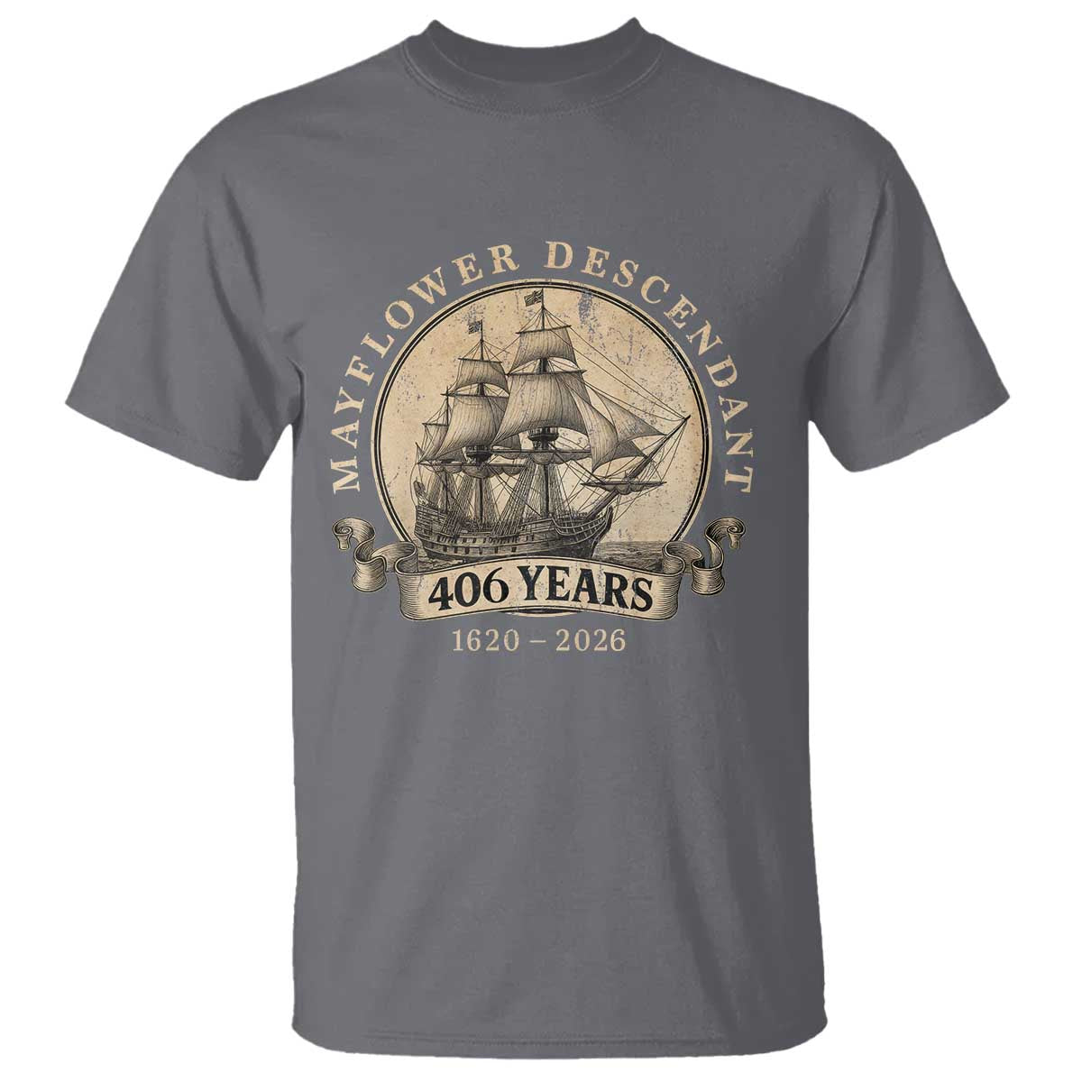Mayflower Descendant T Shirt 406 Years Pilgrim Fathers Thanksgiving History