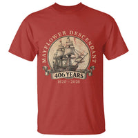Mayflower Descendant T Shirt 406 Years Pilgrim Fathers Thanksgiving History