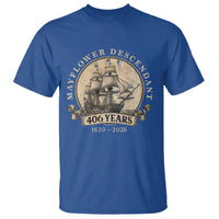 Mayflower Descendant T Shirt 406 Years Pilgrim Fathers Thanksgiving History
