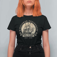 Mayflower Descendant T Shirt For Women 406 Years Pilgrim Fathers Thanksgiving History