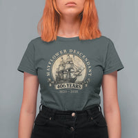 Mayflower Descendant T Shirt For Women 406 Years Pilgrim Fathers Thanksgiving History