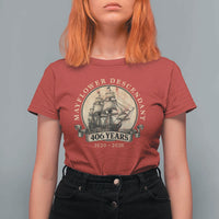 Mayflower Descendant T Shirt For Women 406 Years Pilgrim Fathers Thanksgiving History