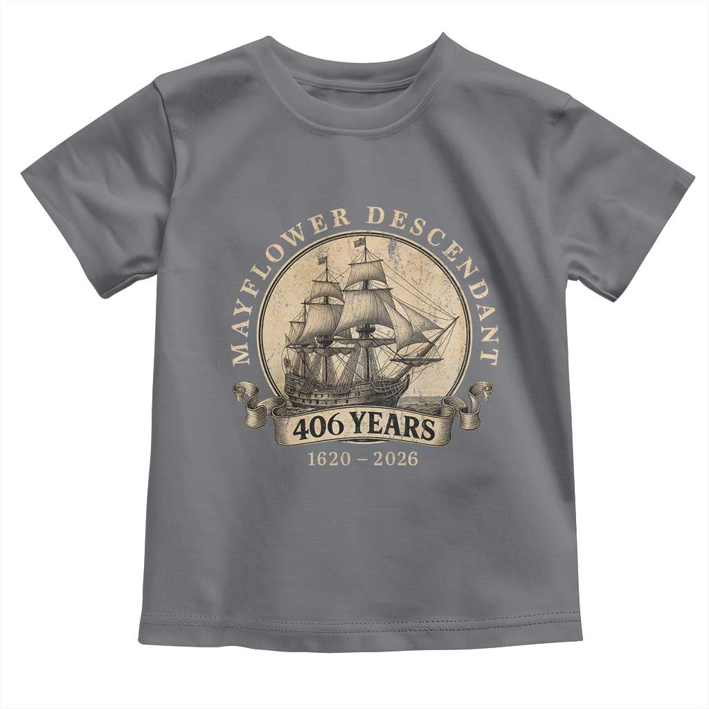 Mayflower Descendant Toddler T Shirt 406 Years Pilgrim Fathers Thanksgiving History