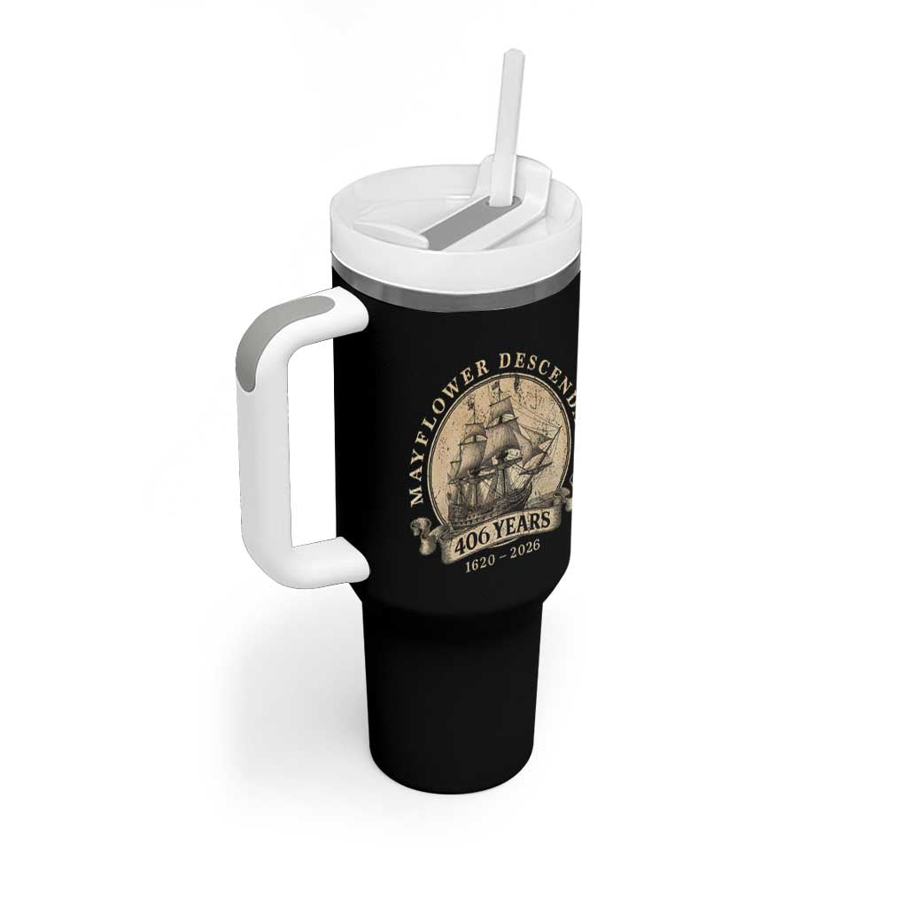Mayflower Descendant Tumbler With Handle 406 Years Pilgrim Fathers Thanksgiving History