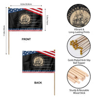 Mayflower Descendant Patriotic Handheld Flag 406 Years Pilgrim Fathers Thanksgiving History