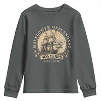 Mayflower Descendant Youth Sweatshirt 406 Years Pilgrim Fathers Thanksgiving History