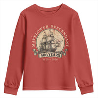 Mayflower Descendant Youth Sweatshirt 406 Years Pilgrim Fathers Thanksgiving History