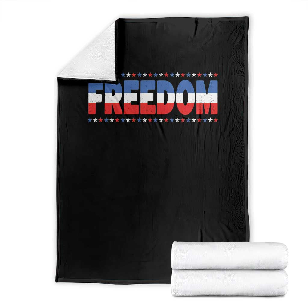 Freedom Funny 4th of July Couple Matching Throw Blanket