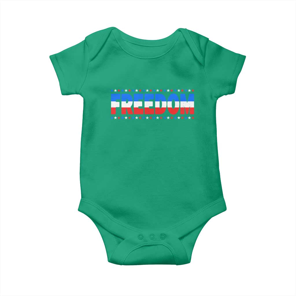 Freedom Funny 4th of July Couple Matching Baby Onesie
