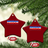 Freedom Funny 4th of July Couple Matching Ceramic Ornament
