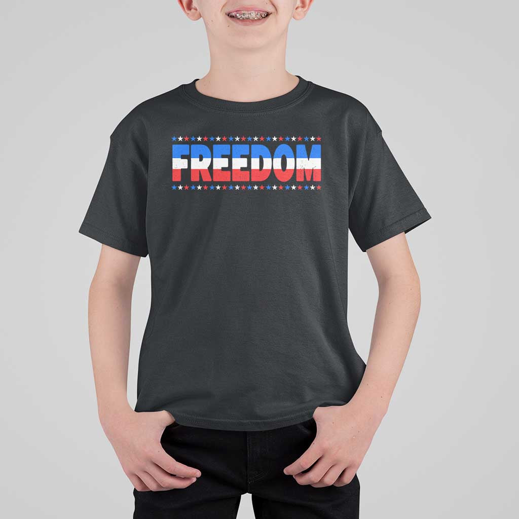 Freedom Funny 4th of July Couple Matching T Shirt For Kid