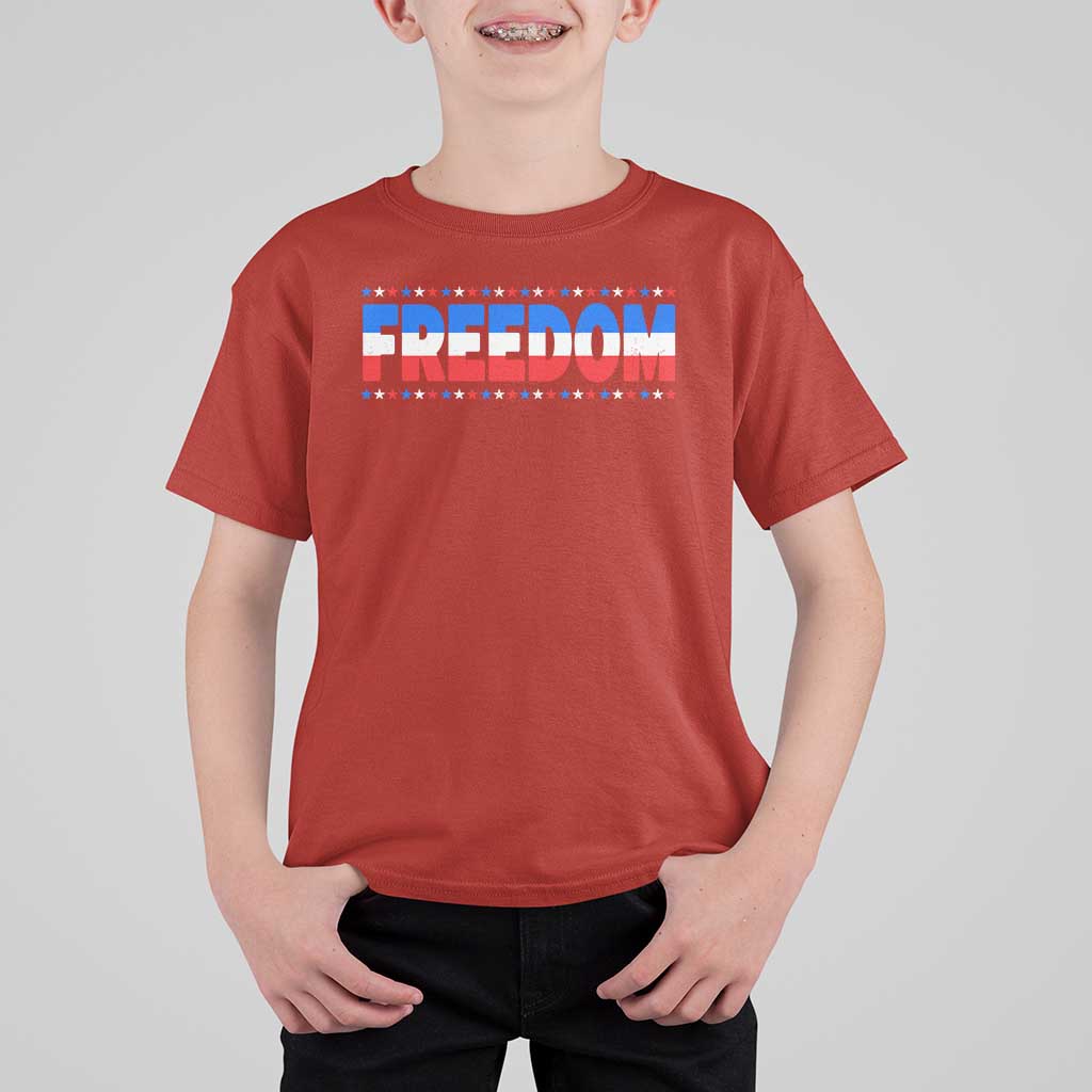 Freedom Funny 4th of July Couple Matching T Shirt For Kid