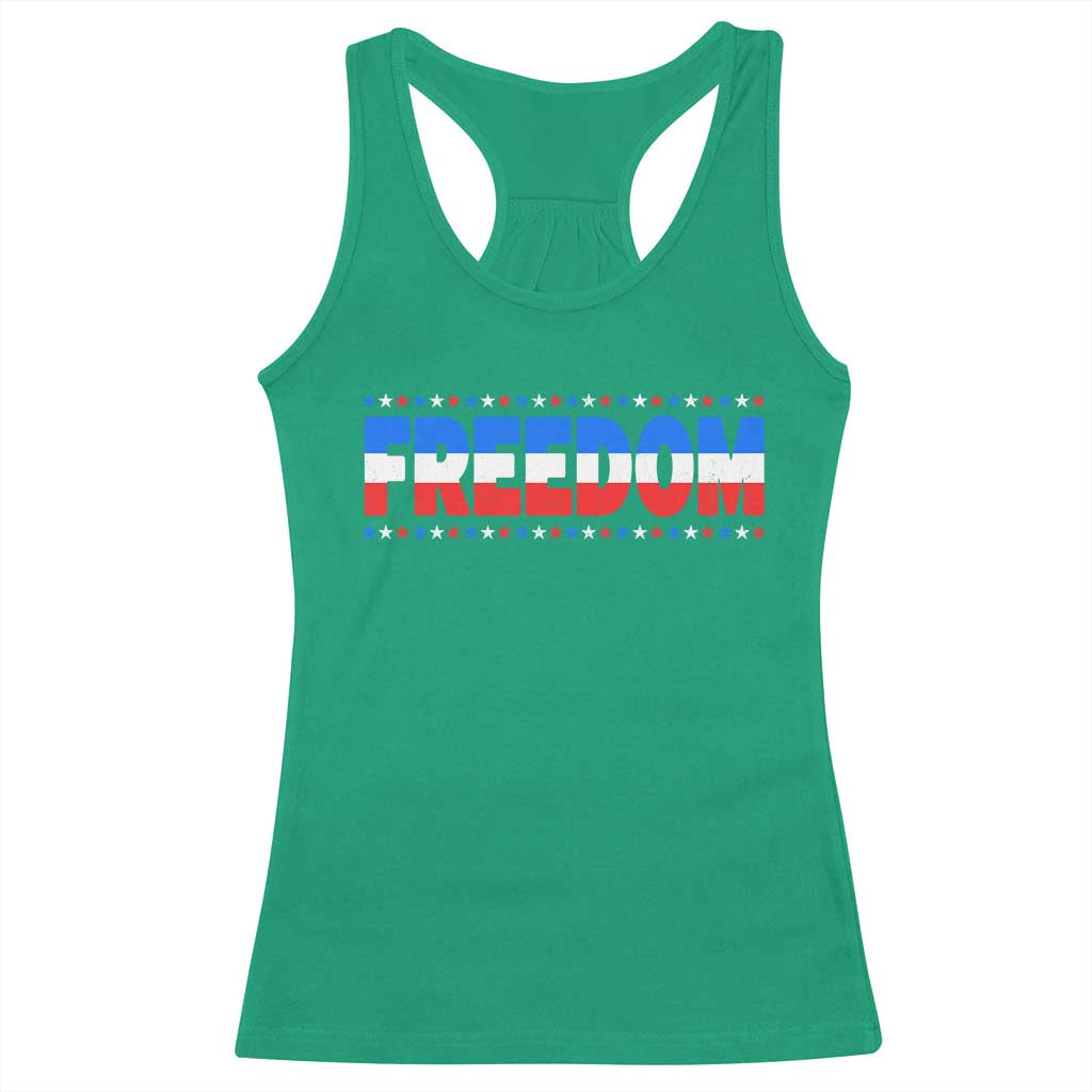 Freedom Funny 4th of July Couple Matching Racerback Tank Top