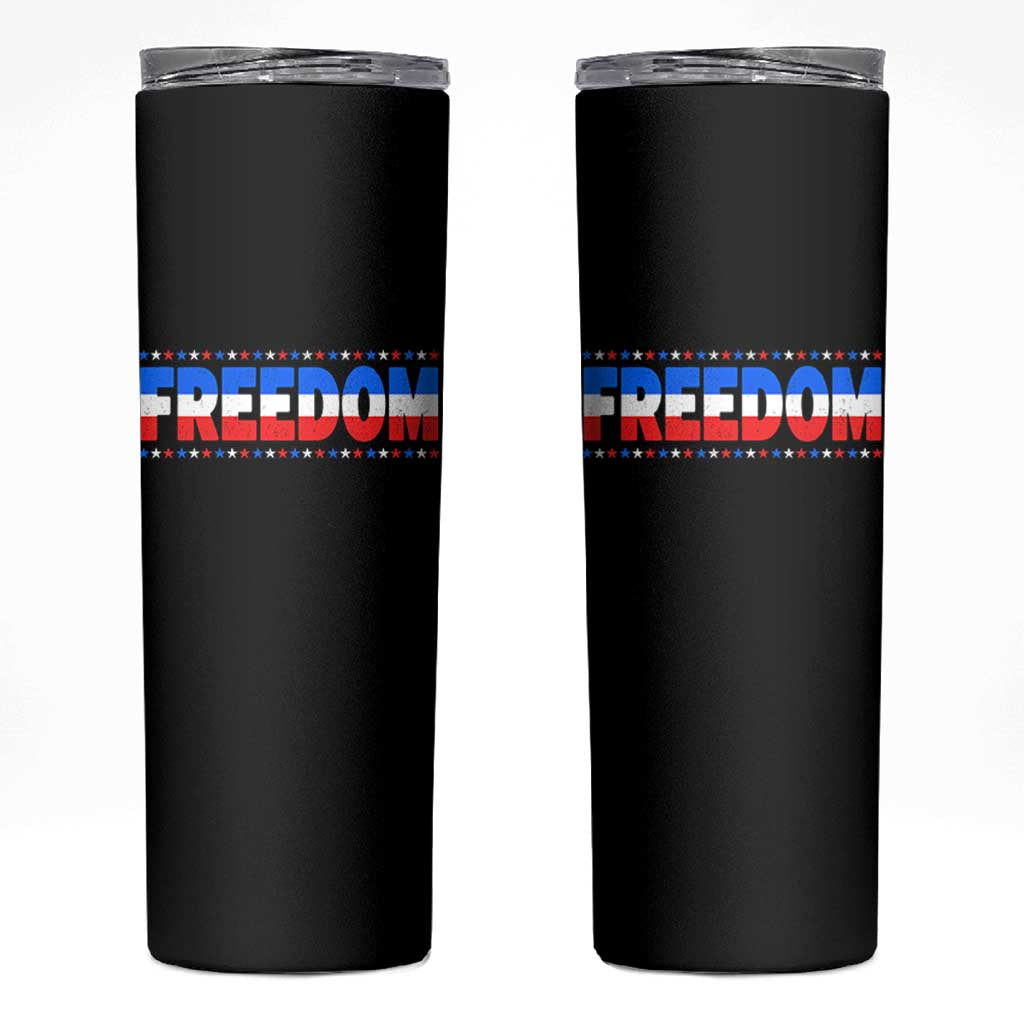 Freedom Funny 4th of July Couple Matching Skinny Tumbler