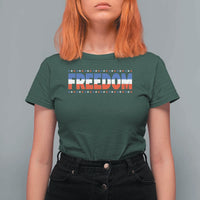 Freedom Funny 4th of July Couple Matching T Shirt For Women