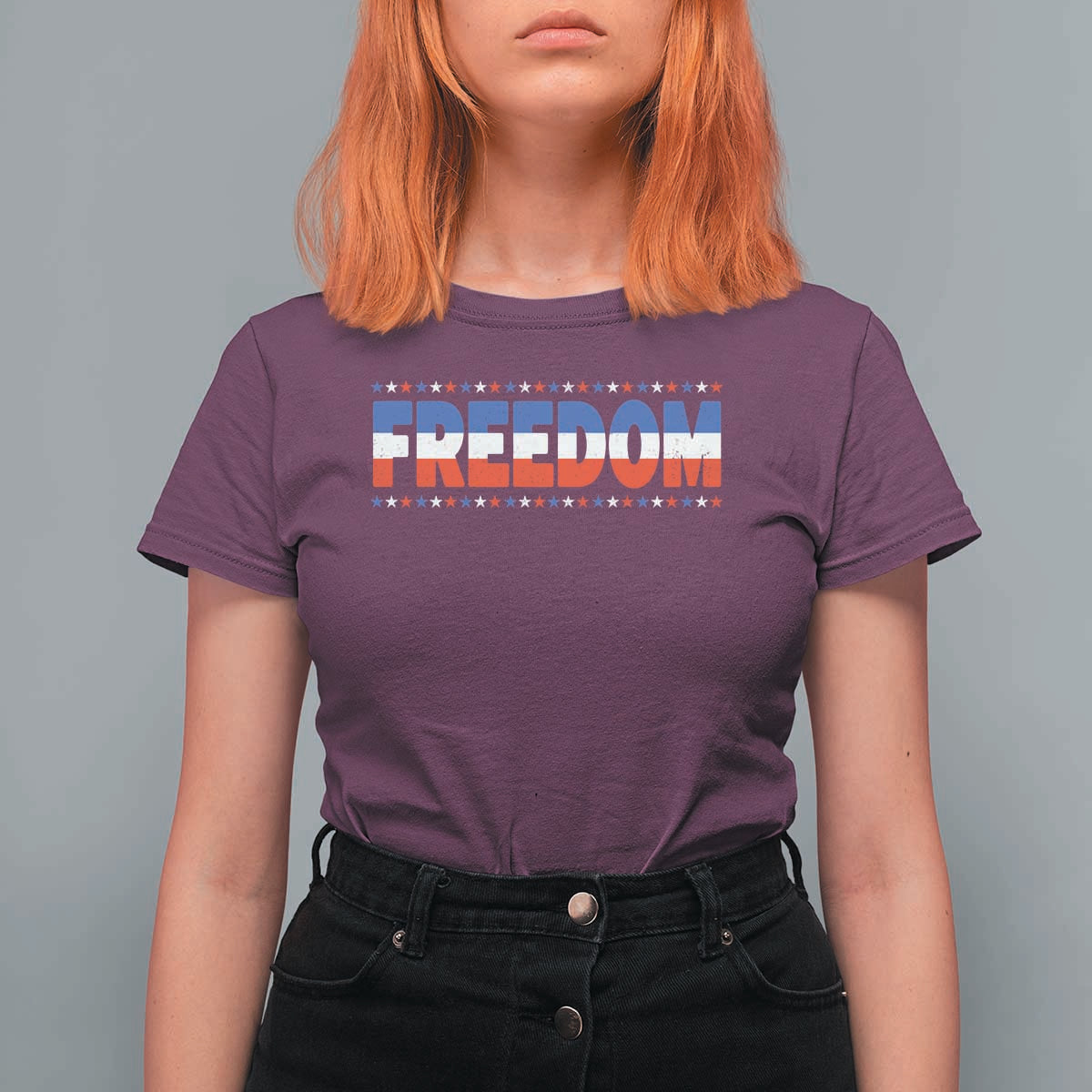 Freedom Funny 4th of July Couple Matching T Shirt For Women