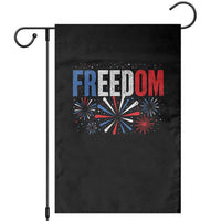 Freedom Funny 4th of July Couple Matching Garden Flag US Fireworks