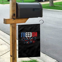 Freedom Funny 4th of July Couple Matching Garden Flag US Fireworks