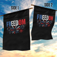 Freedom Funny 4th of July Couple Matching Garden Flag US Fireworks