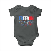 Freedom Funny 4th of July Couple Matching Baby Onesie US Fireworks