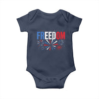 Freedom Funny 4th of July Couple Matching Baby Onesie US Fireworks