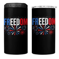 Freedom Funny 4th of July Couple Matching 4 in 1 Can Cooler Tumbler US Fireworks