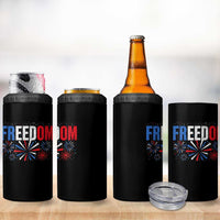 Freedom Funny 4th of July Couple Matching 4 in 1 Can Cooler Tumbler US Fireworks