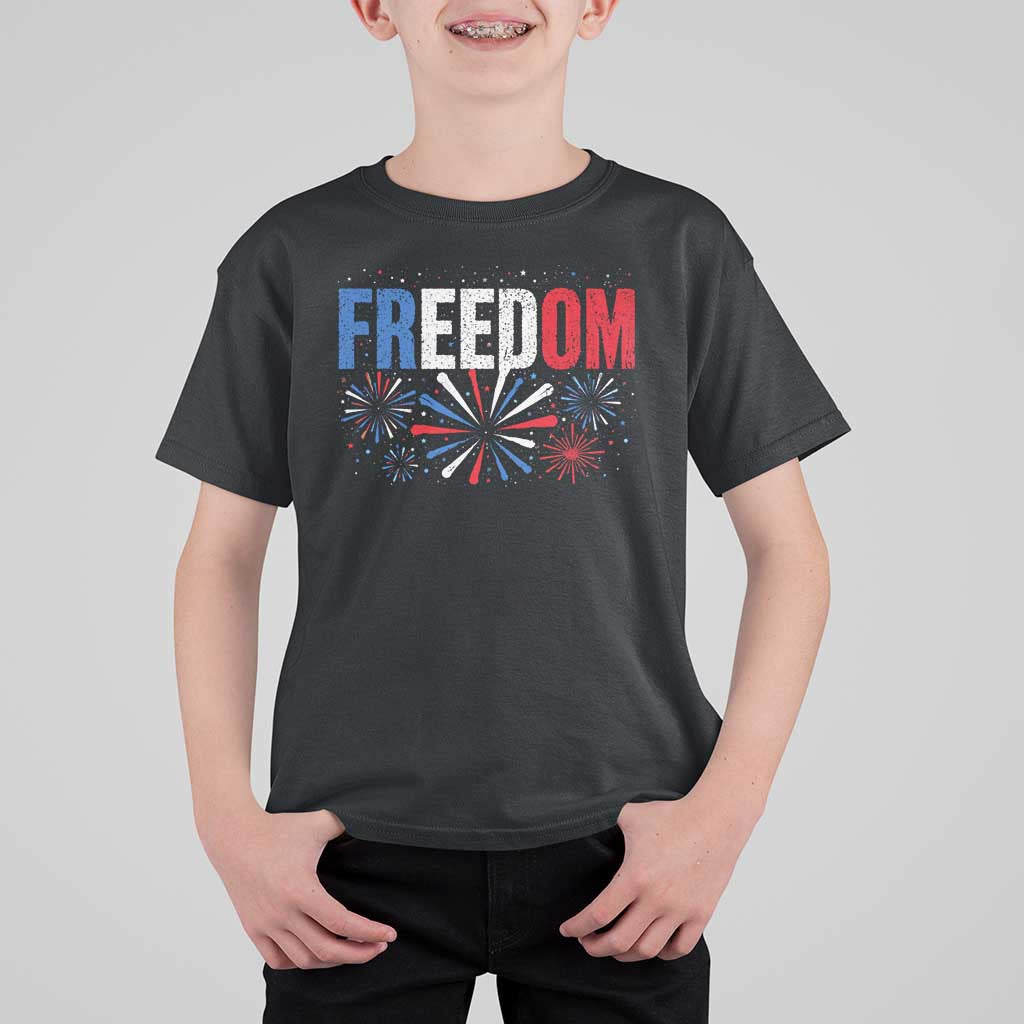 Freedom Funny 4th of July Couple Matching T Shirt For Kid US Fireworks