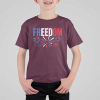 Freedom Funny 4th of July Couple Matching T Shirt For Kid US Fireworks