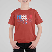 Freedom Funny 4th of July Couple Matching T Shirt For Kid US Fireworks