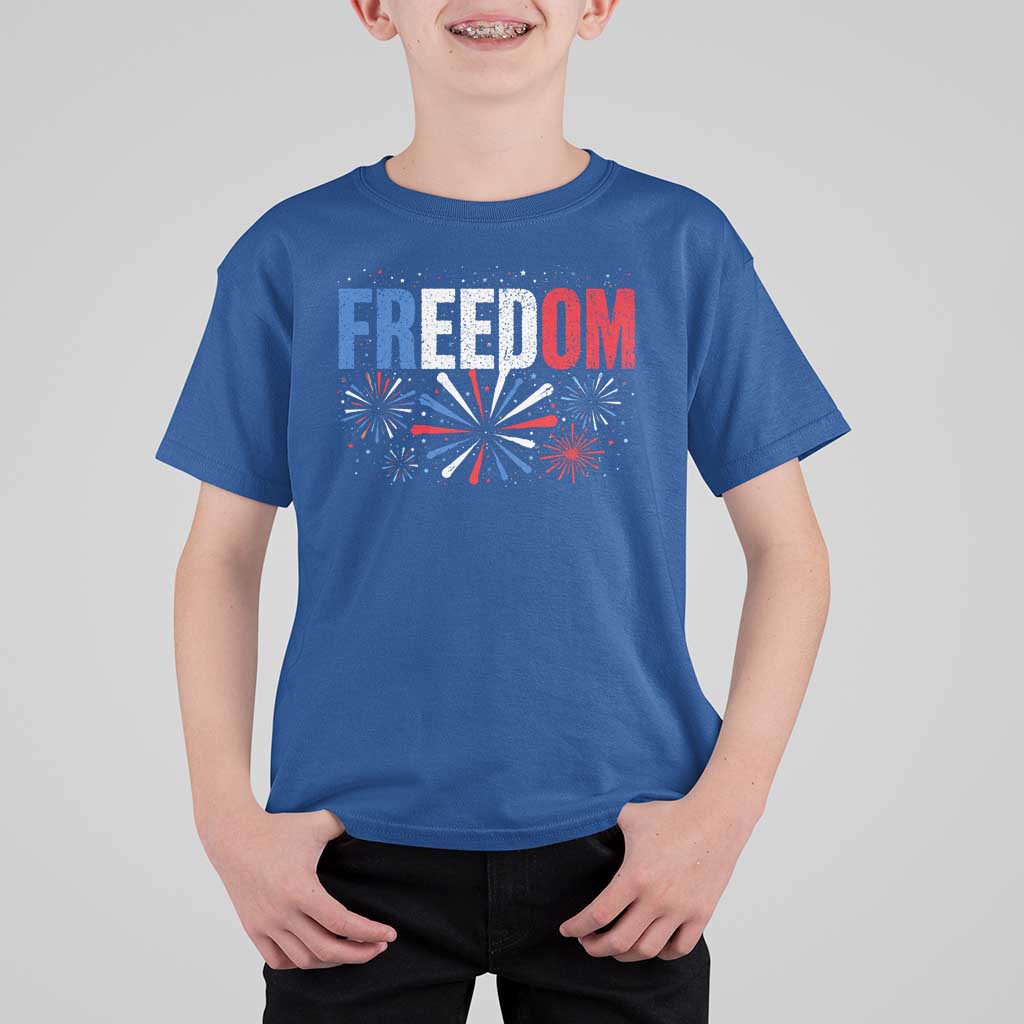 Freedom Funny 4th of July Couple Matching T Shirt For Kid US Fireworks