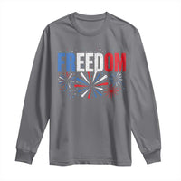 Freedom Funny 4th of July Couple Matching Long Sleeve Shirt US Fireworks