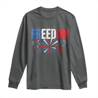 Freedom Funny 4th of July Couple Matching Long Sleeve Shirt US Fireworks