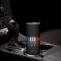 Freedom Funny 4th of July Couple Matching Skinny Tumbler US Fireworks