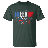 Freedom Funny 4th of July Couple Matching T Shirt US Fireworks